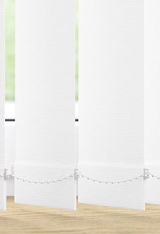 Toulouse (Blackout), Textured White - Vertical Blind Slats